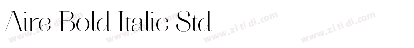 Aire Bold Italic Std字体转换